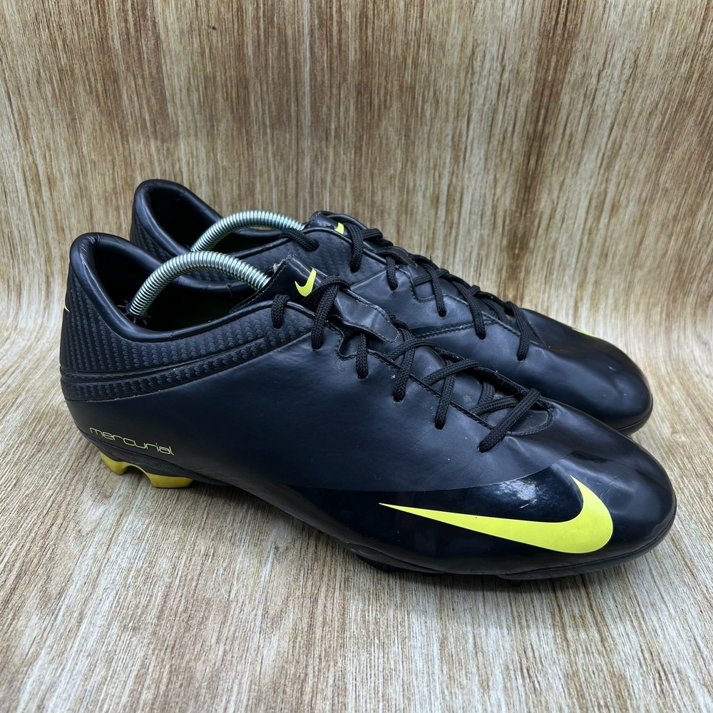 Nike Mercurial Vapor V FG Men's 13 Black Volt Yellow Soccer‎ Cleats 354535-071